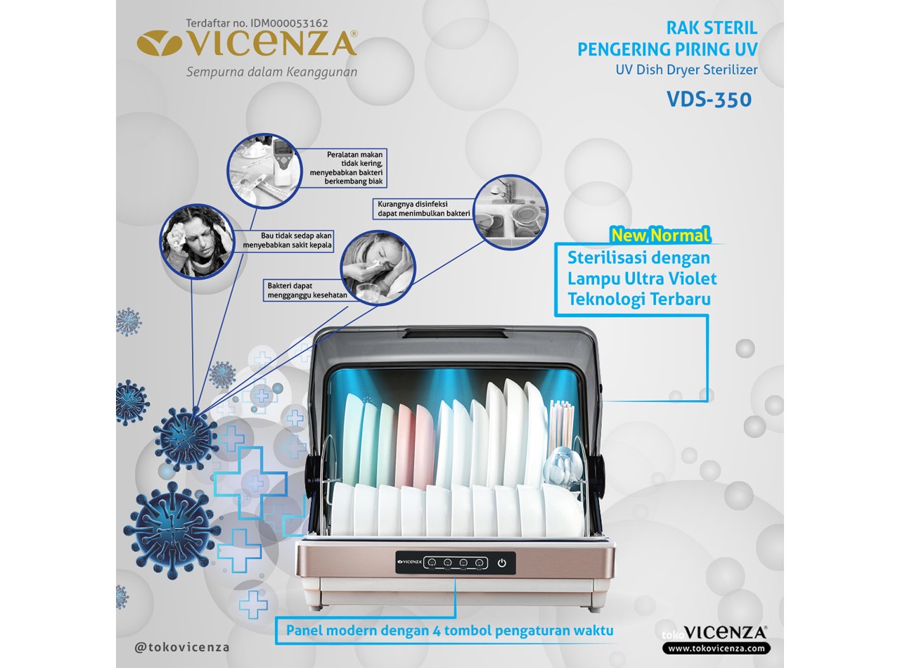 UV Dish Dryer Sterilizer VDS350 Vicenza